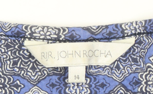 Womens UK Size 14 RJR John Rocha Blue Basic Blouse