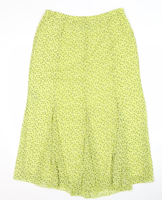 Alexara Women's Green Polka Dot Long Skirt Size 14