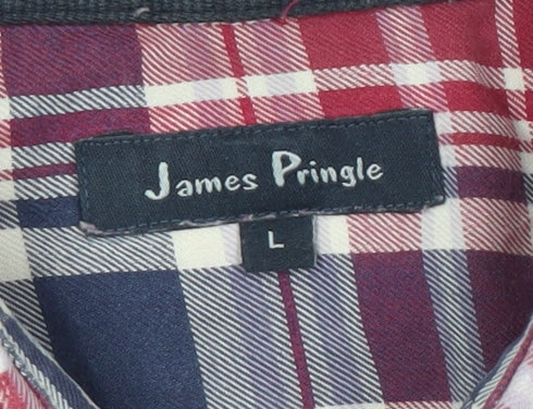 James Pringle Men's Multicoloured Plaid Shirt L
