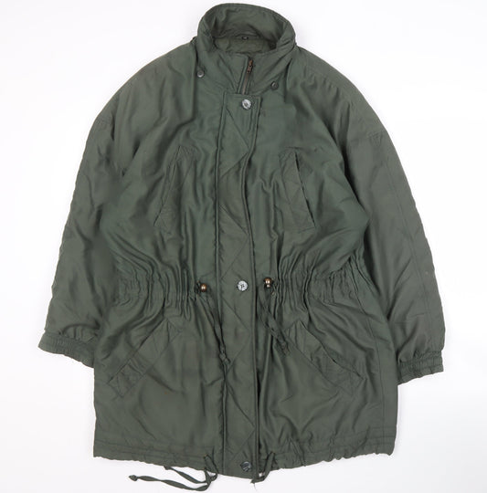 Womens UK Size 14 Etam Green Parka Coat