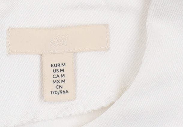 Womens UK Size 12 H&M White Basic Blouse