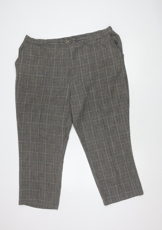 Womens UK Size 26 Damart Regular Fit Casual Grey Trousers