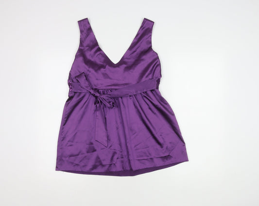 New Look Women's Purple Sequin Tunic Tank Size 14