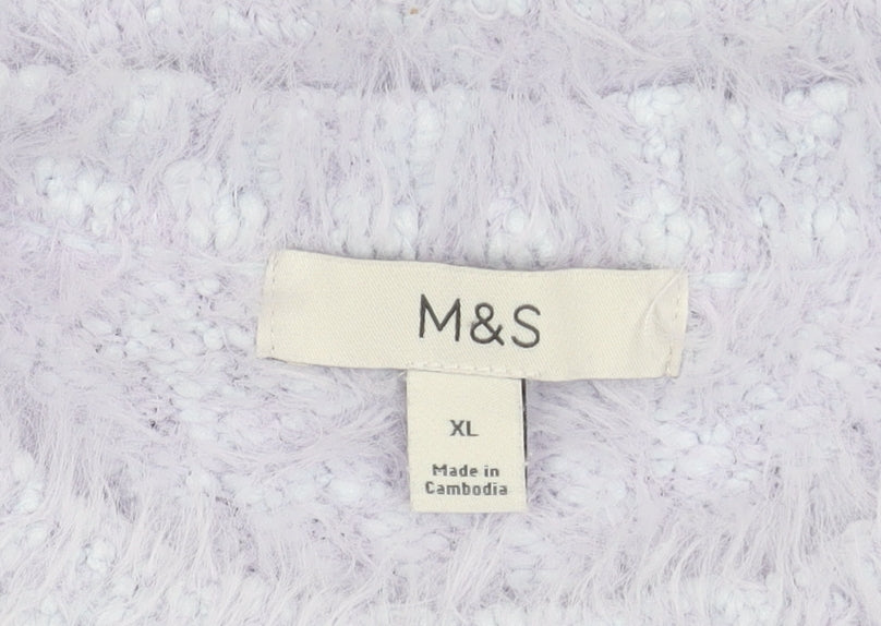 Womens UK Size XL Marks and Spencer Blue Pullover Jumper