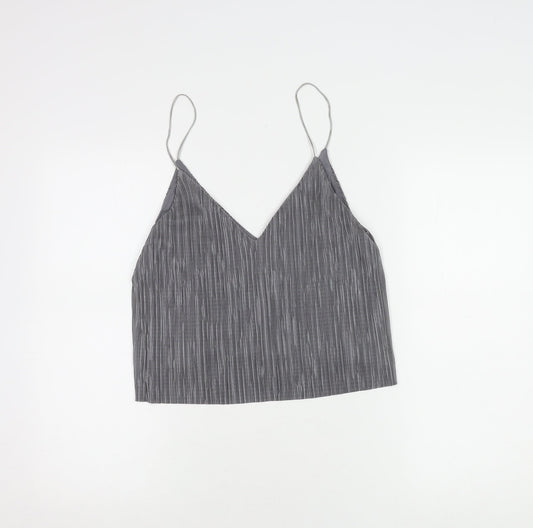 Womens UK Size S Light Before Dark Grey Camisole Tank