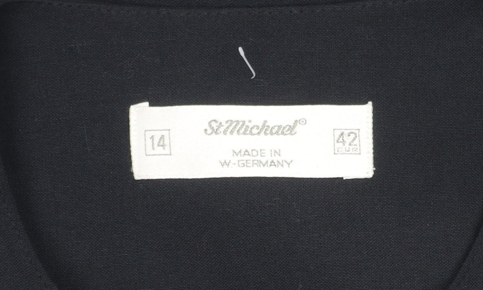 St Michael Women's Black Blazer Size 14