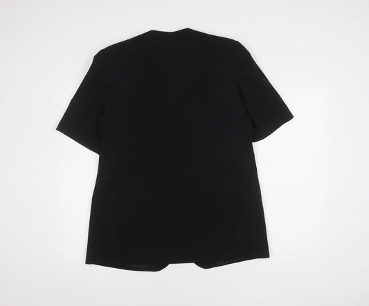 Classics Black Women's Blazer Size 14 Short Sleeve