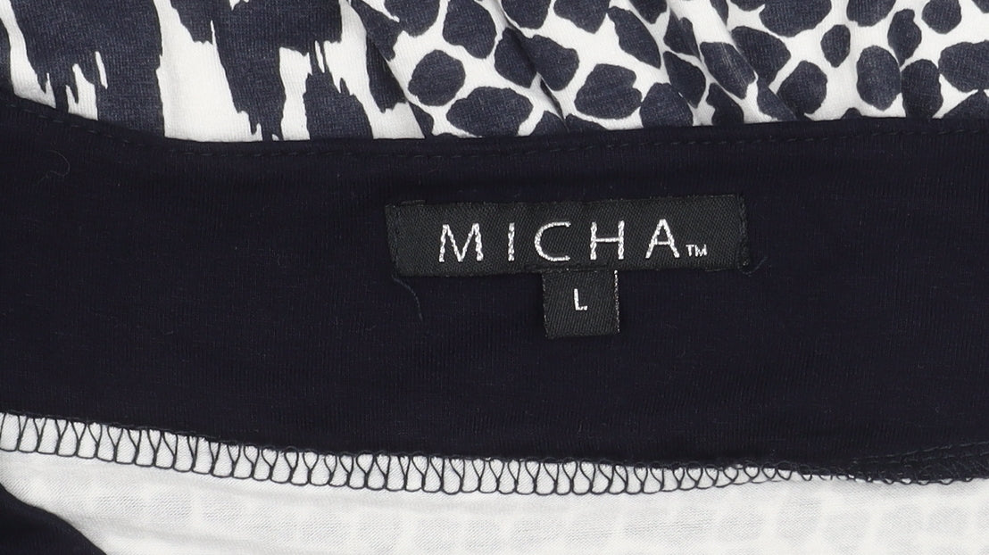 Womens UK Size L Micha Blue Tunic T-Shirt