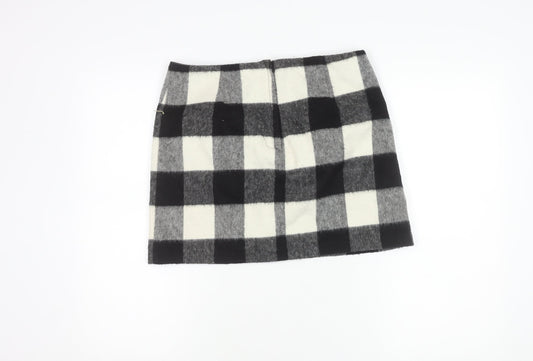 New Look Women's Black Check Pencil Skirt Size 12