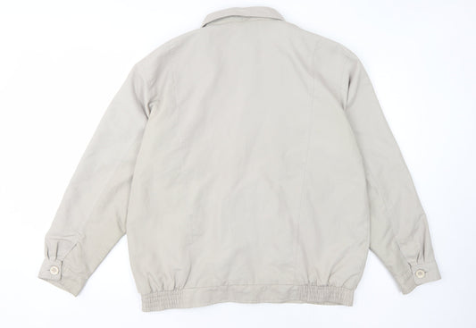 Mens UK Size L Vintage Beige Basic Jacket