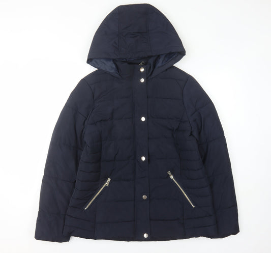Womens UK Size 14 Dorothy Perkins Blue Puffer Jacket