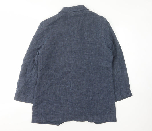 Marks and Spencer Women’s Blue Check Blazer Size 14