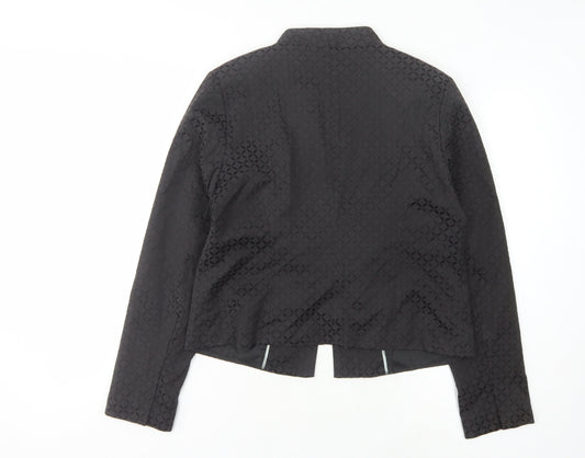 Debenhams Women's Black Geometric Blazer Size 14