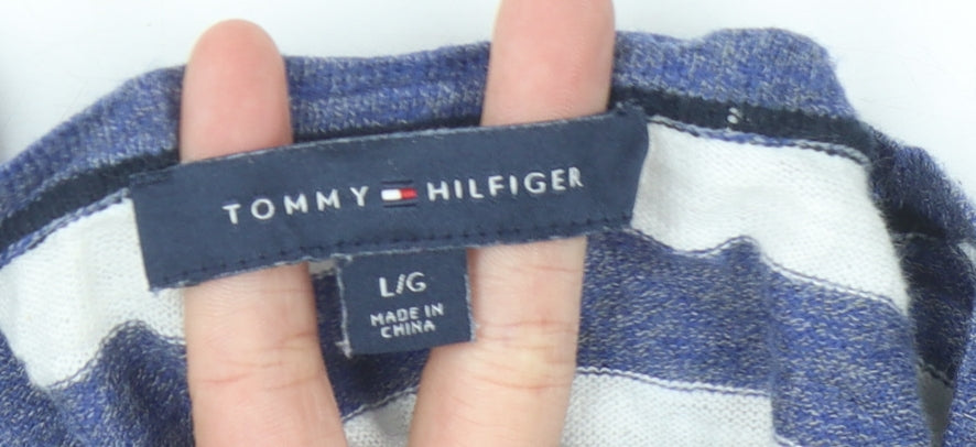 Womens UK Size L Tommy Hilfiger Blue Pullover Jumper