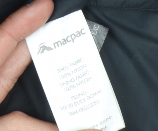 Macpac Women's Black Down Waistcoat Size 10 with Logo