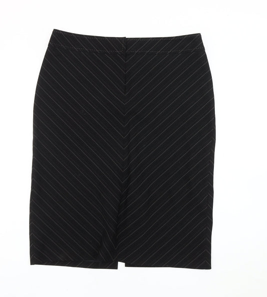 Additional front view of Evie Women's Black Pencil Skirt, size 14