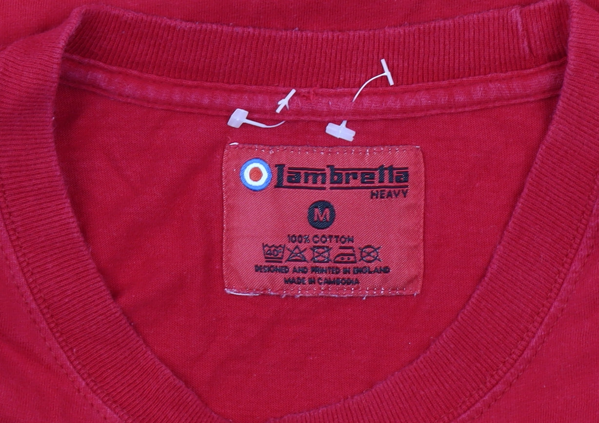 Lambretta Men's Red Graphic Print T-Shirt M