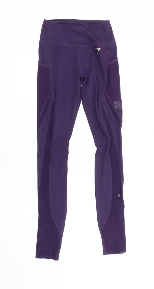 Womens UK Size S Gymshark Slim Fit Leggings Purple Leggings