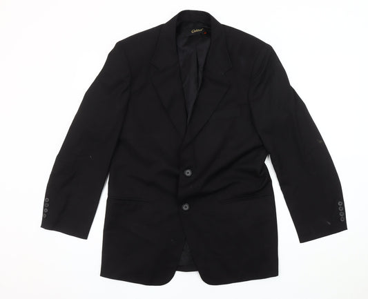 Califord Men's Black Blazer Jacket, Size M, Two-Button