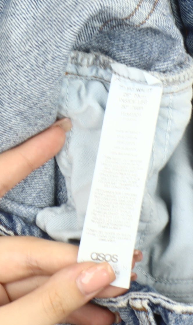 ASOS Men's Blue Wide-Leg Jeans, Size 28, Relaxed Fit