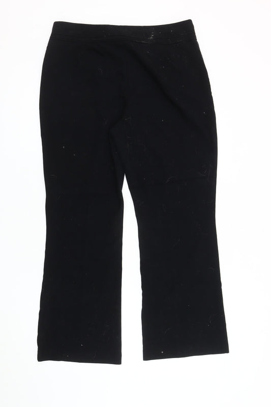 Womens UK Size M Marks and Spencer Regular Fit Casual Workwear Black Trousers