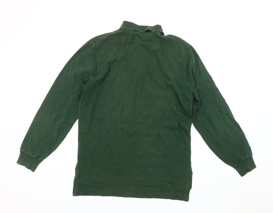 Ralph Lauren Men's Green Long Sleeve Polo S