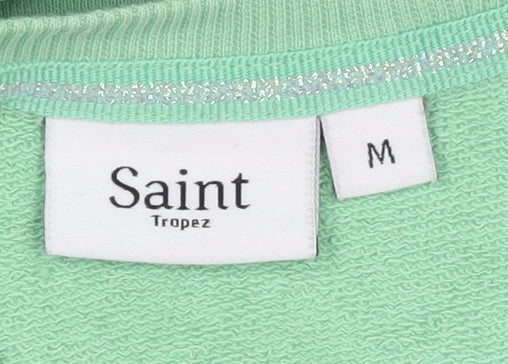 Saint Tropez Women's Green Sweatshirt, Medium, Casual