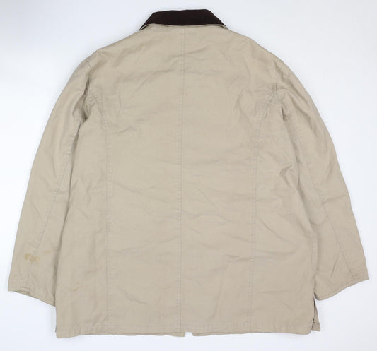 Mens UK Size 2XL Cotton Traders Beige Basic Jacket