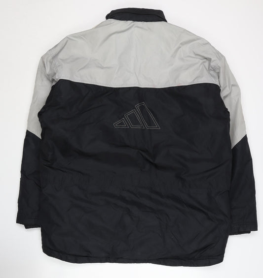 Adidas Men's Black & Grey Jacket - Large