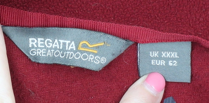 Mens UK Size 3XL Regatta Red 1/4 Zip Sweatshirt