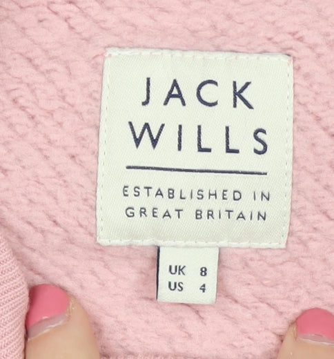 Womens UK Size 8 Jack Wills Pink Pullover Sweatshirt