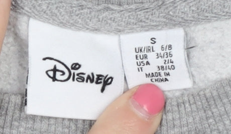 Womens UK Size S Disney Grey Pullover Sweatshirt