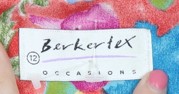 Womens UK Size 12 Berkertex Multicoloured Blouse