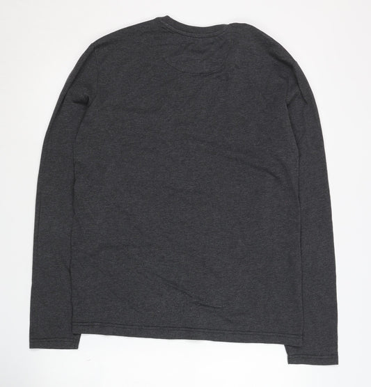 Original Penguin Men's Grey Colourblock Pocket T-Shirt M