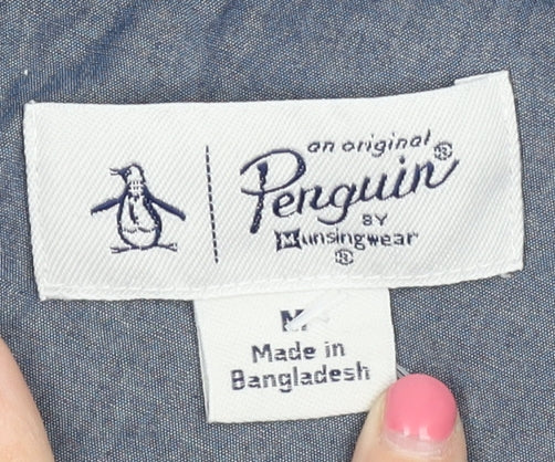 Original Penguin Men's Grey Colourblock Pocket T-Shirt M