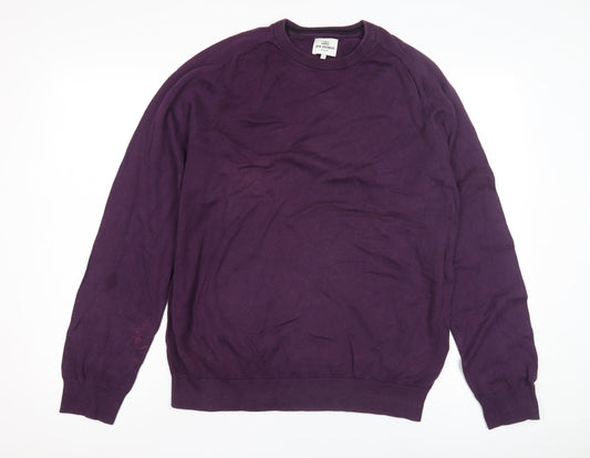 Mens UK Size L Ben Sherman Purple Pullover Jumper