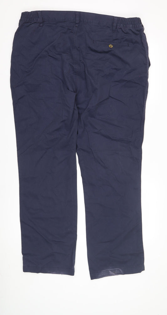Cotton Traders Men's Blue Chinos, Size 42, Casual Style