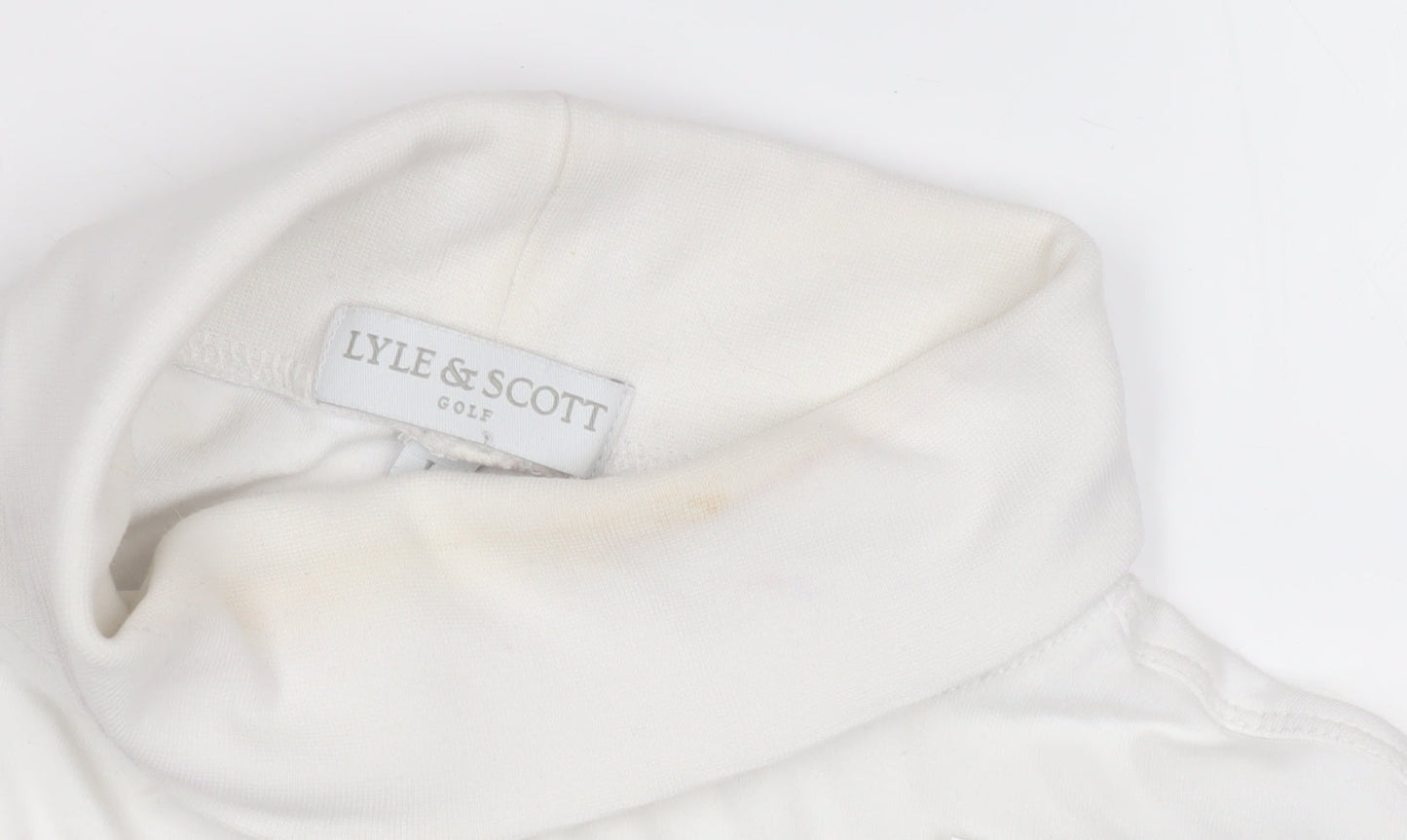 Womens UK Size L Lyle & Scott White T-Shirt