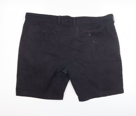 Marks and Spencer Men's Black Chino Shorts - Size 42