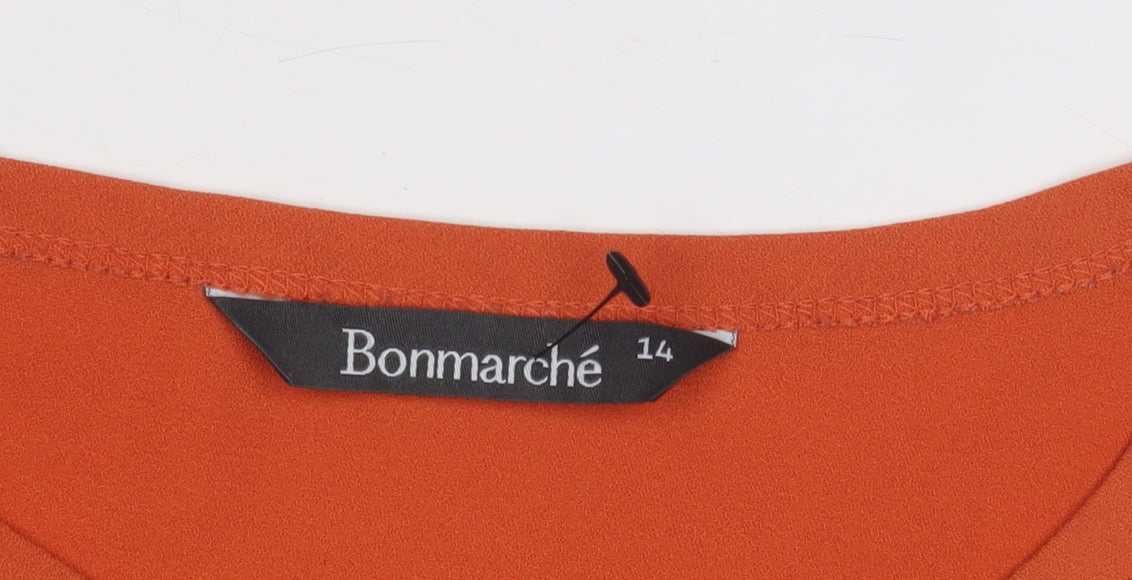 Womens UK Size 14 Bonmarché Orange T-Shirt