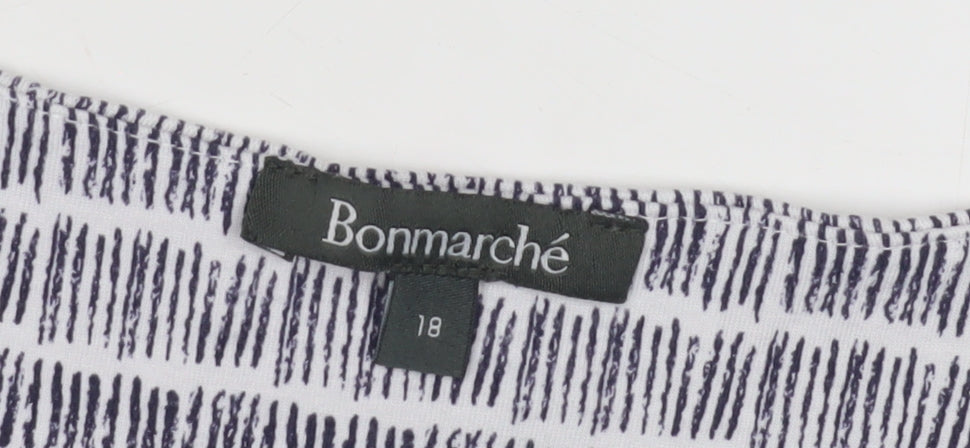 Womens UK Size 18 Bonmarché Multicoloured Basic T-Shirt