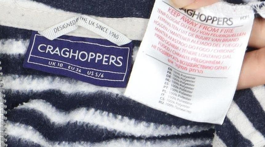 Craghoppers Women's Blue Striped Sweatshirt Size 10