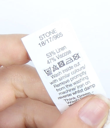 SPIRIT Women's Beige Animal Print Trousers Size 18