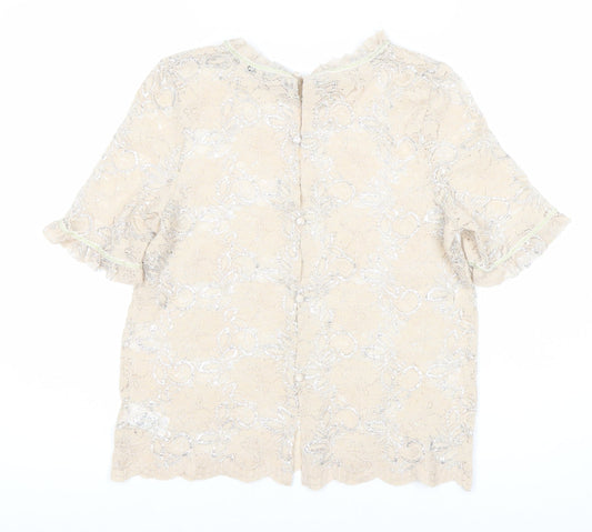 Womens UK Size 10 NEXT Beige Blouse