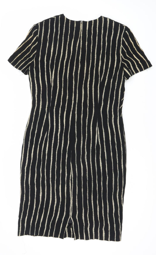 Country Casuals Women's Black Striped Dress Size 12