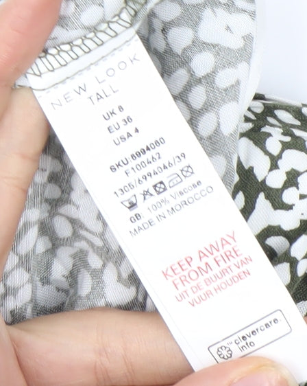 New Look Women's Green Trousers Size 8 Tall