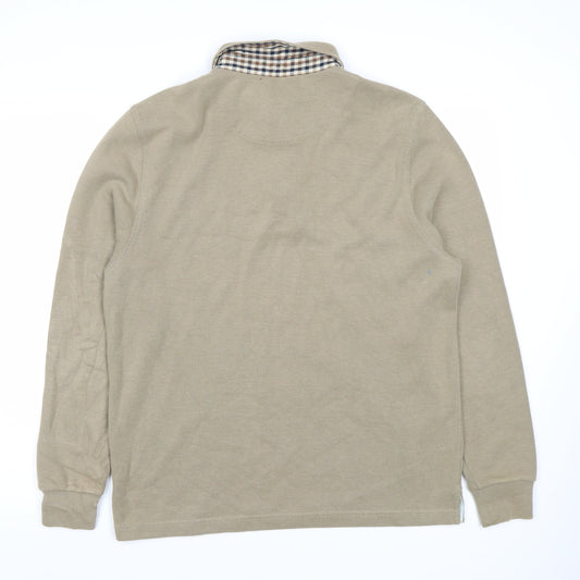 Bosideng Men's Beige Long Sleeve Polo M