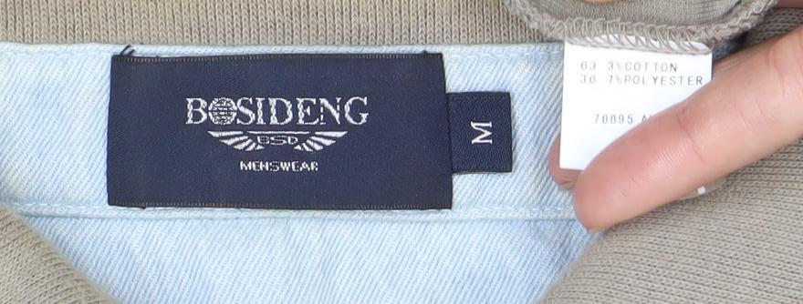 Bosideng Men's Beige Long Sleeve Polo M