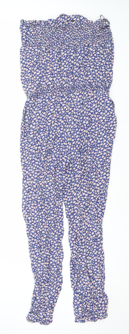 Accessorize Women's Blue Floral Jumpsuit, Size S
