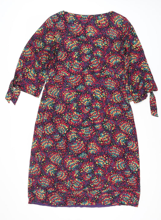 Monsoon Women's Multicoloured Wrap Dress Size 10